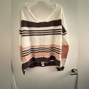 Striped V-Neck Sweater